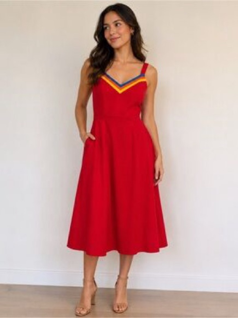 MOD CLOTH RAINBOW RETEO SLEEVELESS DRESS 28